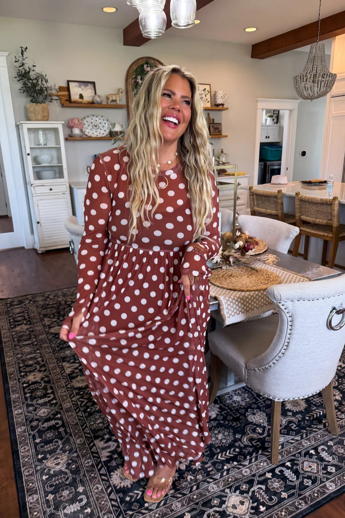 Countryside Mesh Dress on Polka Dot