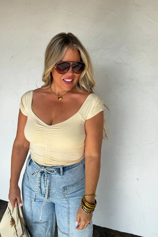 Ivory Cap Sleeve Top [[PRE-ORDER]]