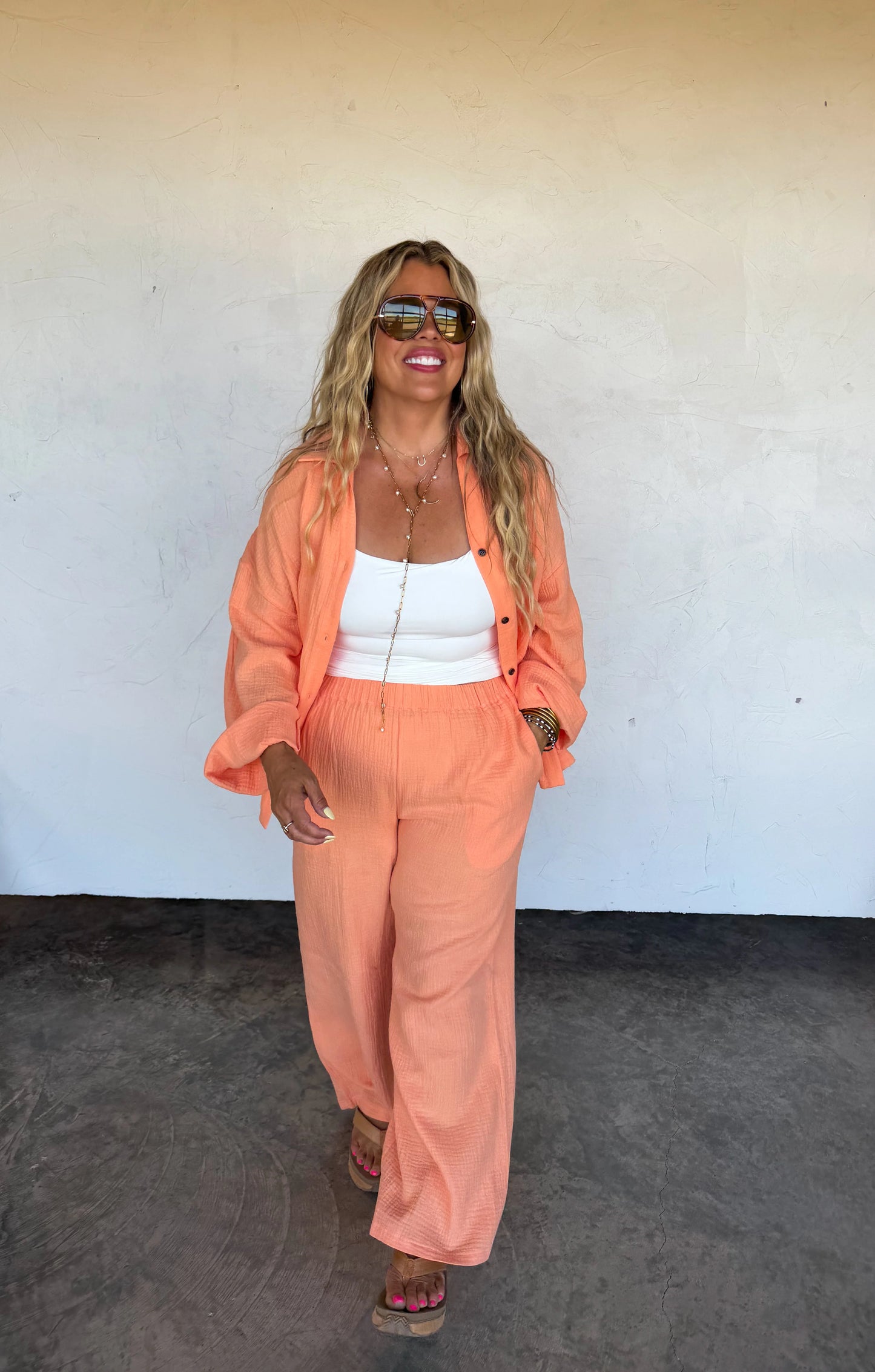 Coral Coastal Breeze Gauze Set [[ETA end of June]]