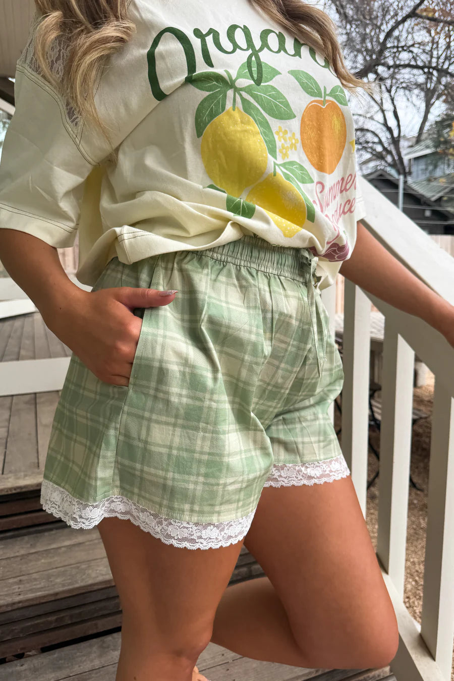 Green Plaid Country Side Shorts [[PRE-ORDER]]