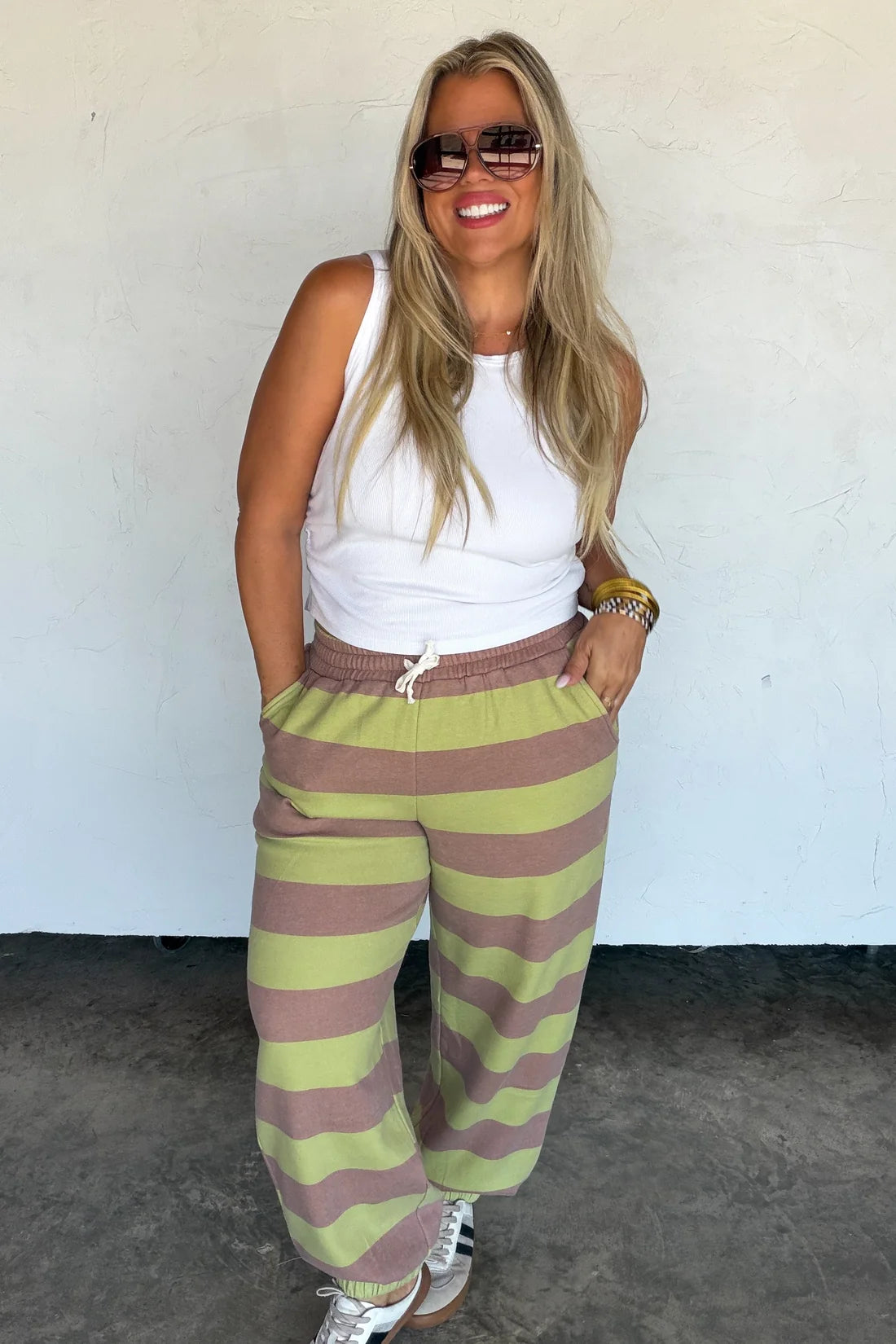 Stripe Lila Joggers