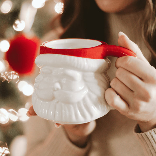 Red Hat Santa 19 oz Figural Coffee Mug