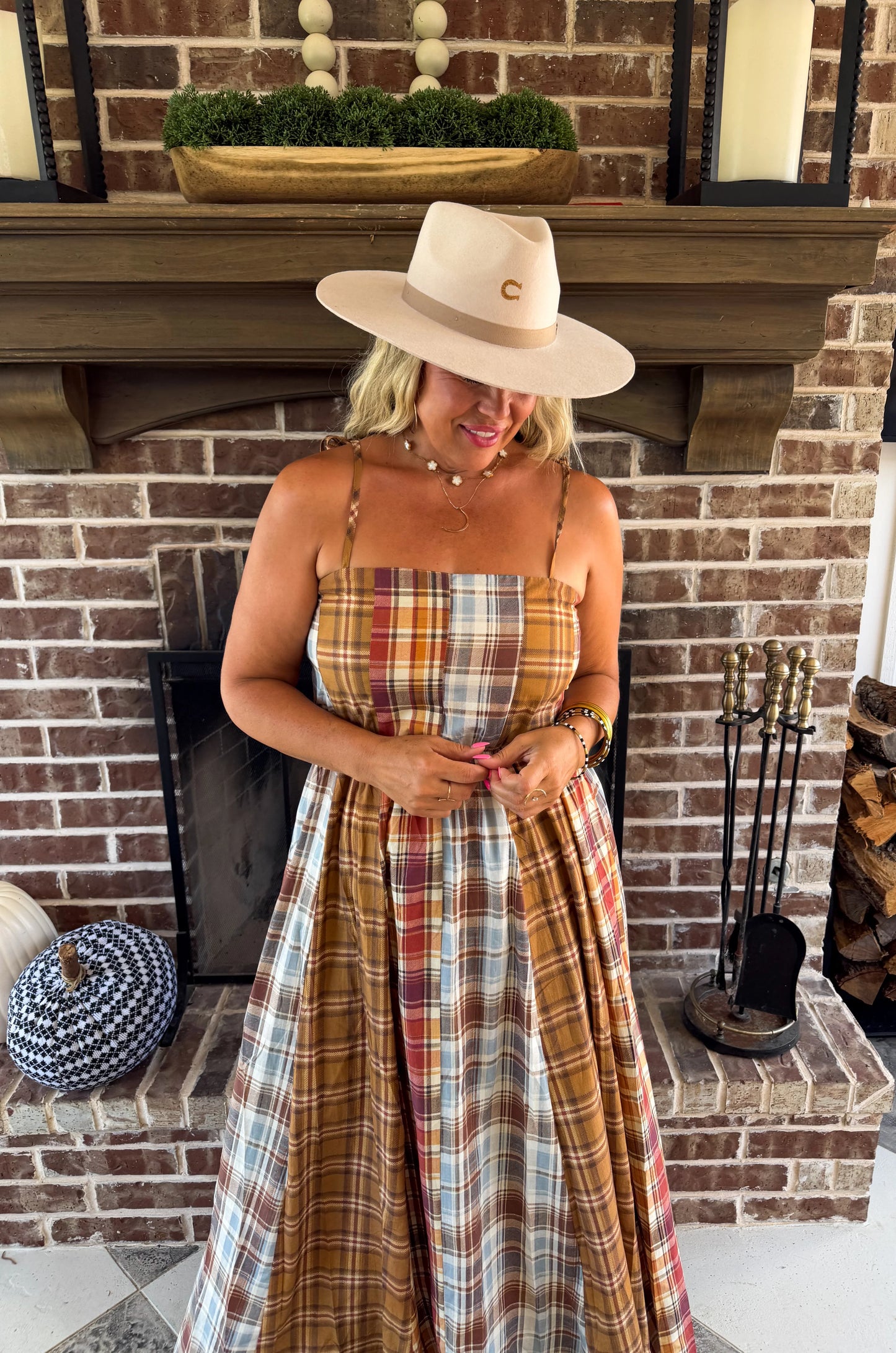 Ashford Plaid Maxi Dress