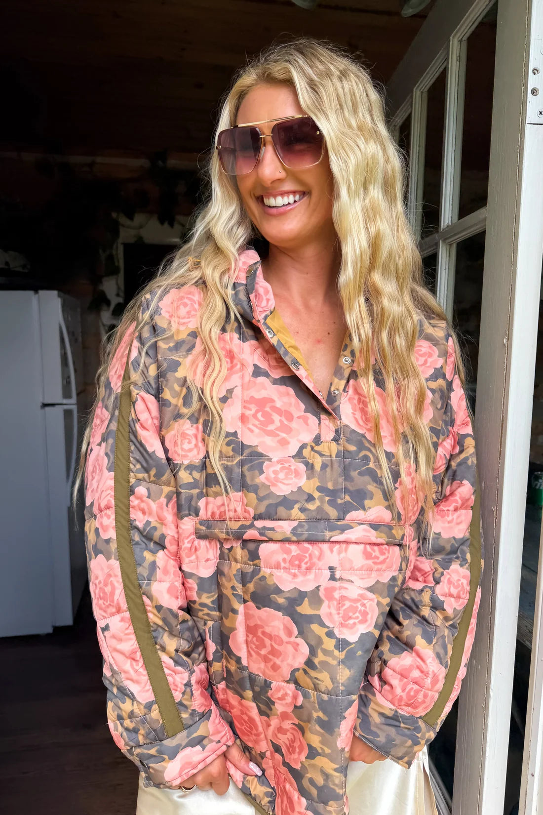 camo floral peyton puffer jacket