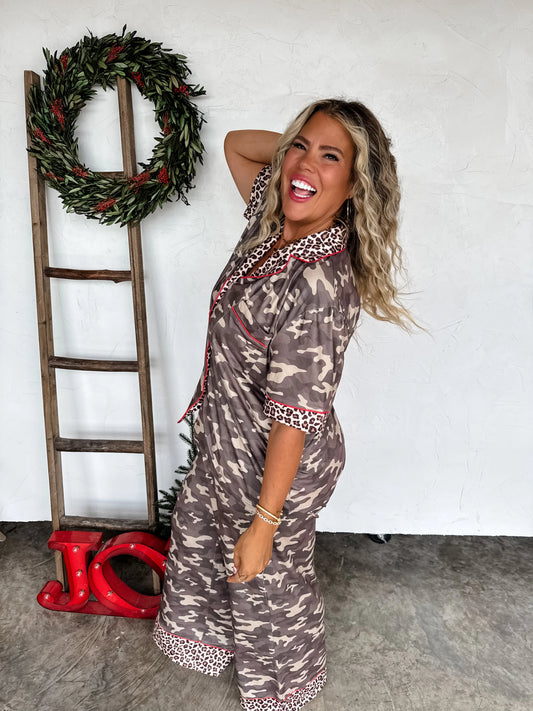 Christmas Camo Luxe PJ set [[PRE-ORDER]]