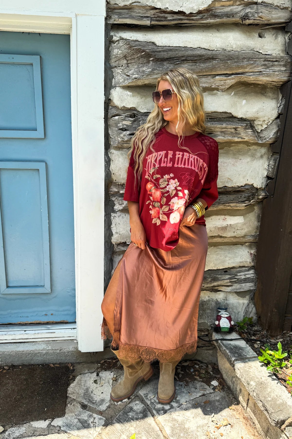 Copper Slip Cami Dress