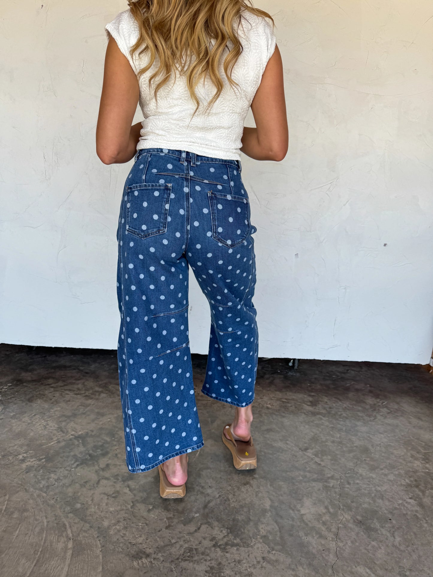 Darling Dot Barrel Jeans [[ETA Early August]]