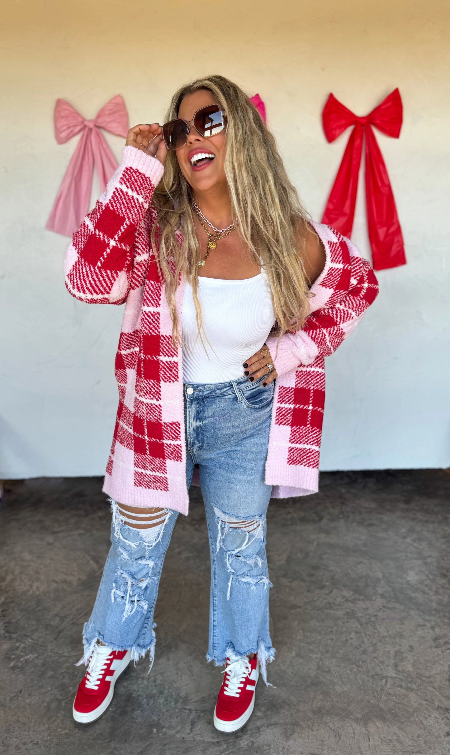 Plaid Valentine Cloud Cardigan [[PRE-ORDER ETA 1st week of Jan]]