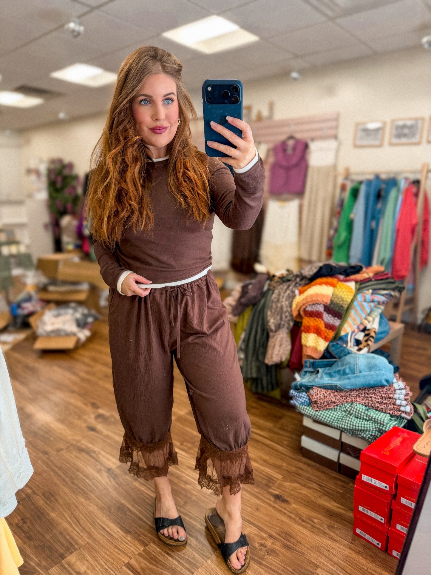 Brown Layered Long Sleeve