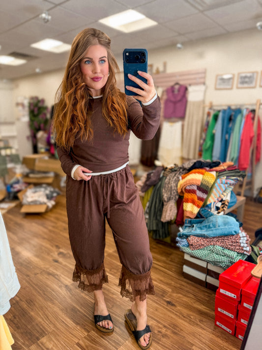 Brown Layered Long Sleeve