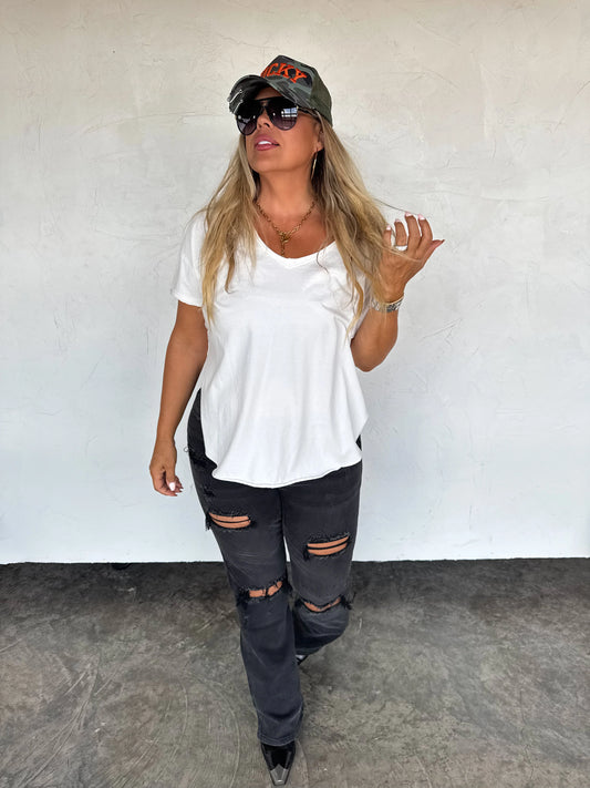 Ashland Straight Leg Distressed Jean in Black [[PRE-ORDER]]