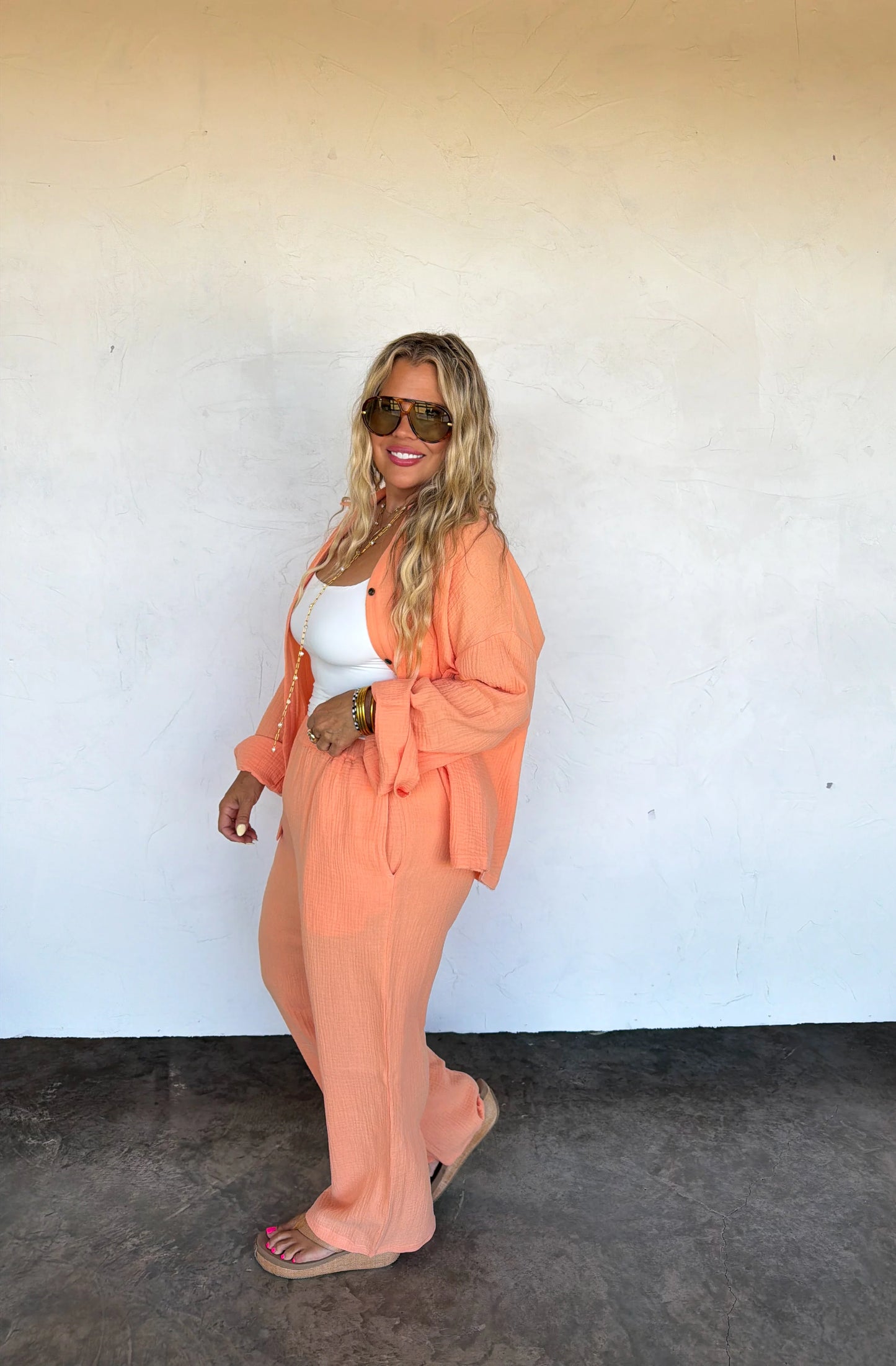 Coral Coastal Breeze Gauze Set [[ETA end of June]]