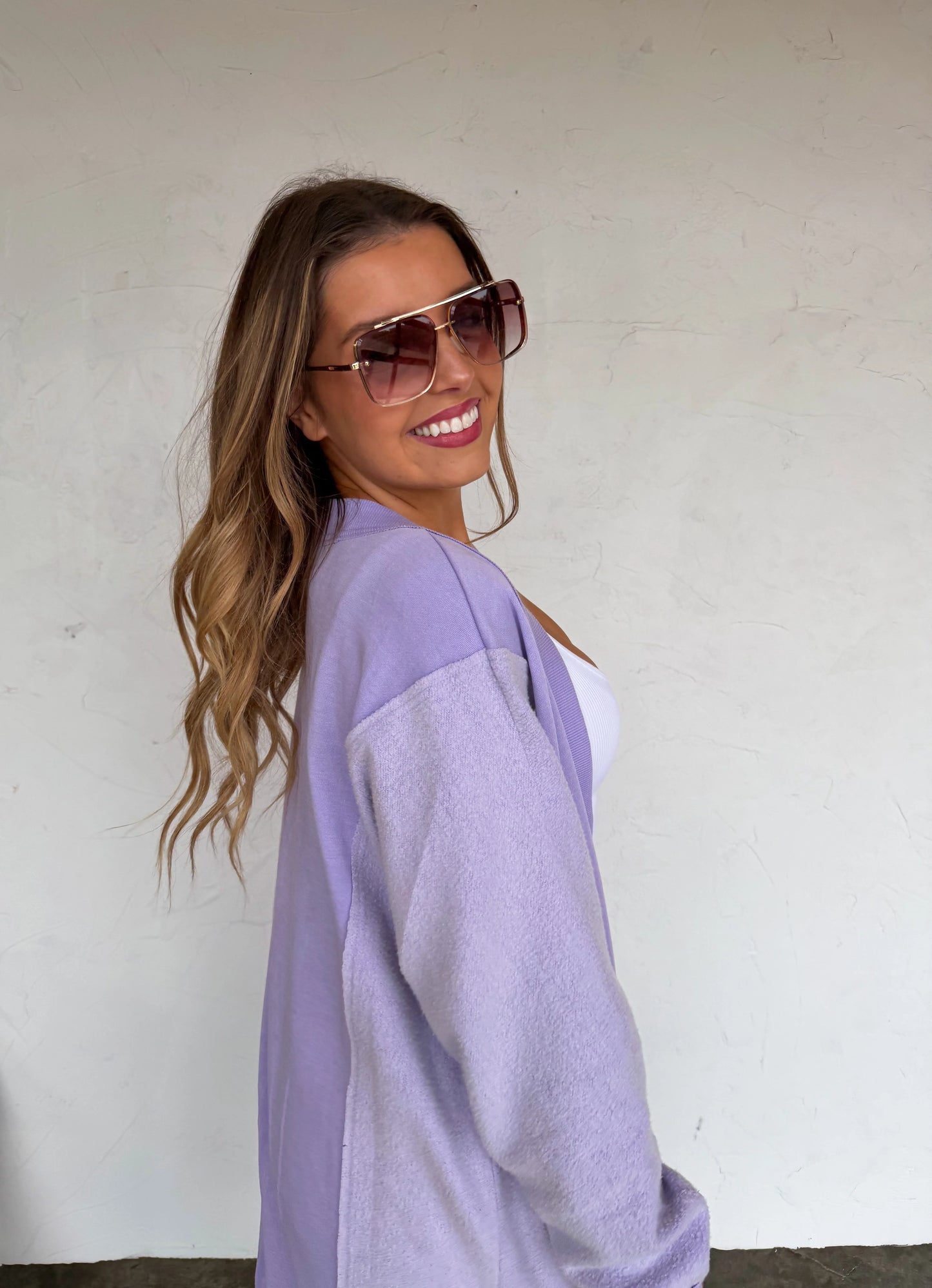 Sweatshirt Cardigan lavender [[PRE-ORDER]]