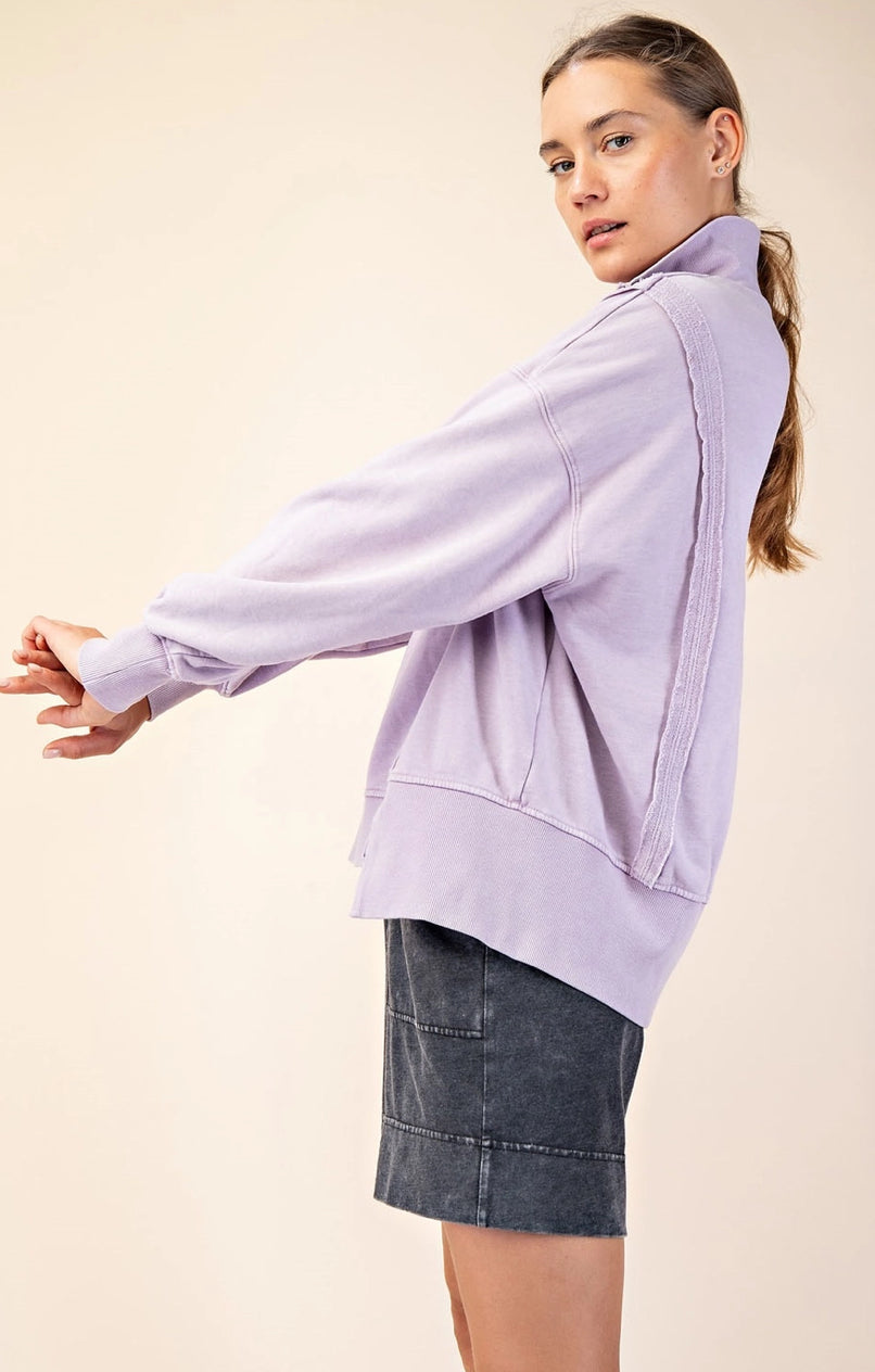 Made for Joy Dusty Lavender Pullover