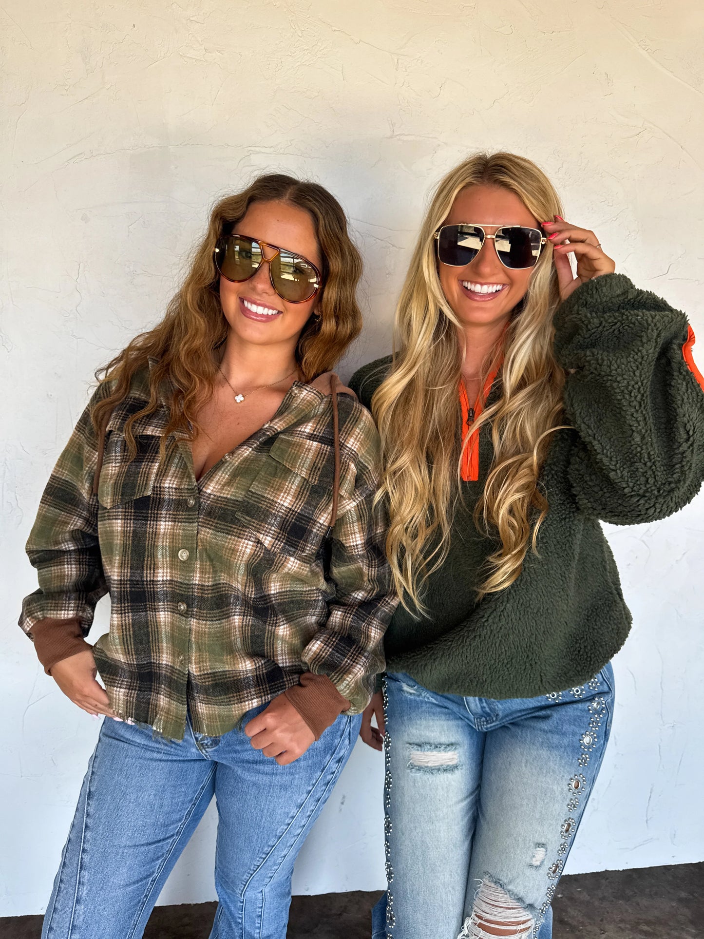 Mountain Morning Plaid Shacket in Green