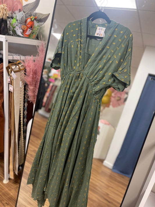 Kimono Sleeve Maxi Dress