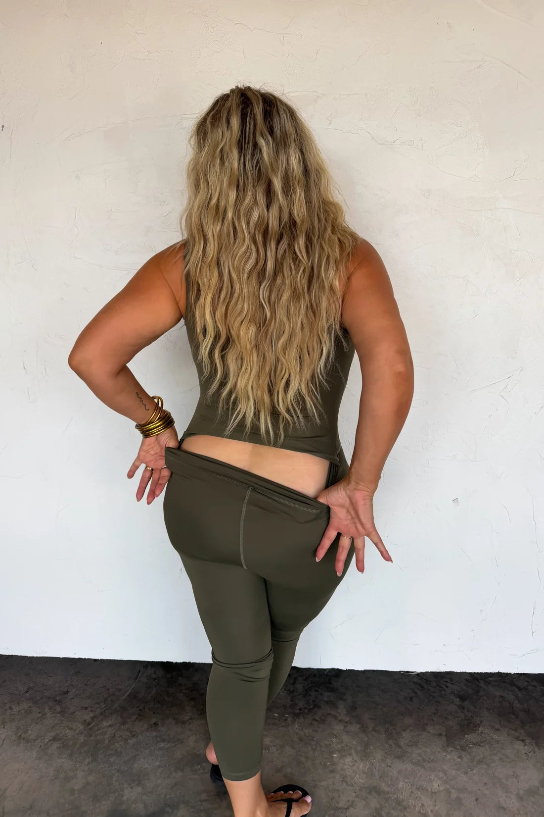 Sera Yoga Jumpsuit in Vintage Olive
