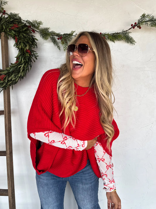 Meg Pullover in Red [[PRE-ORDER]]