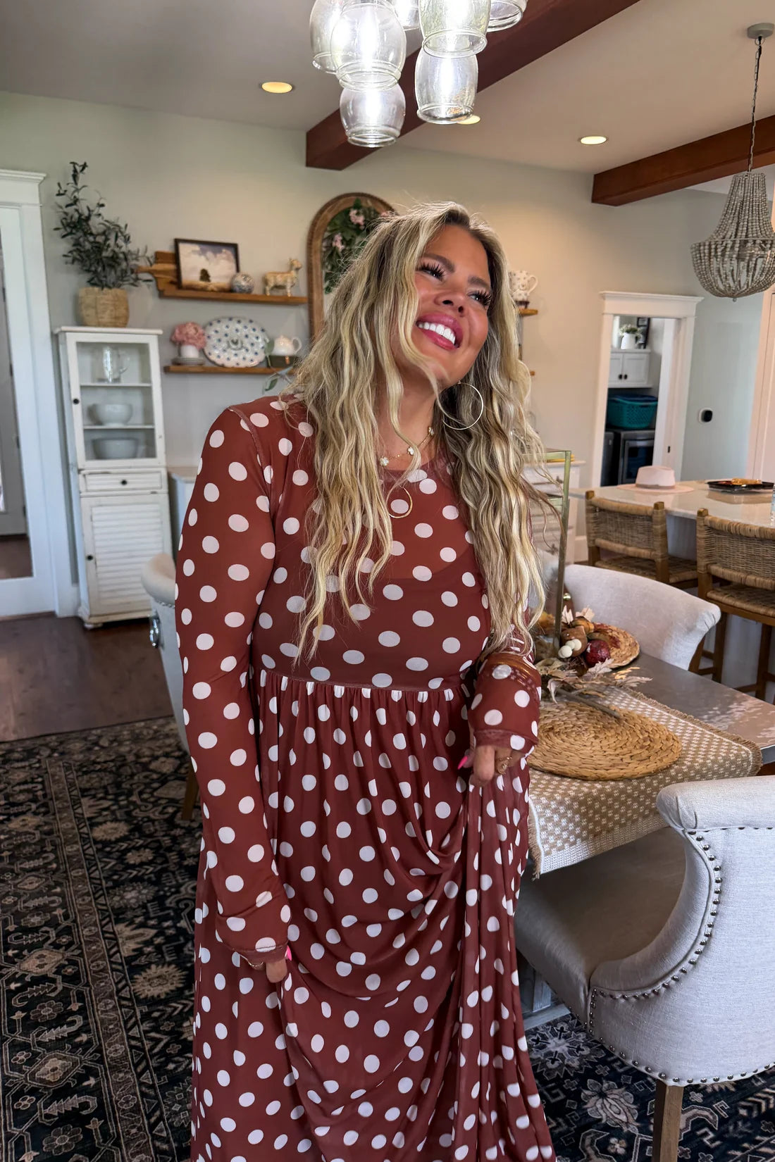 Countryside Mesh Dress on Polka Dot