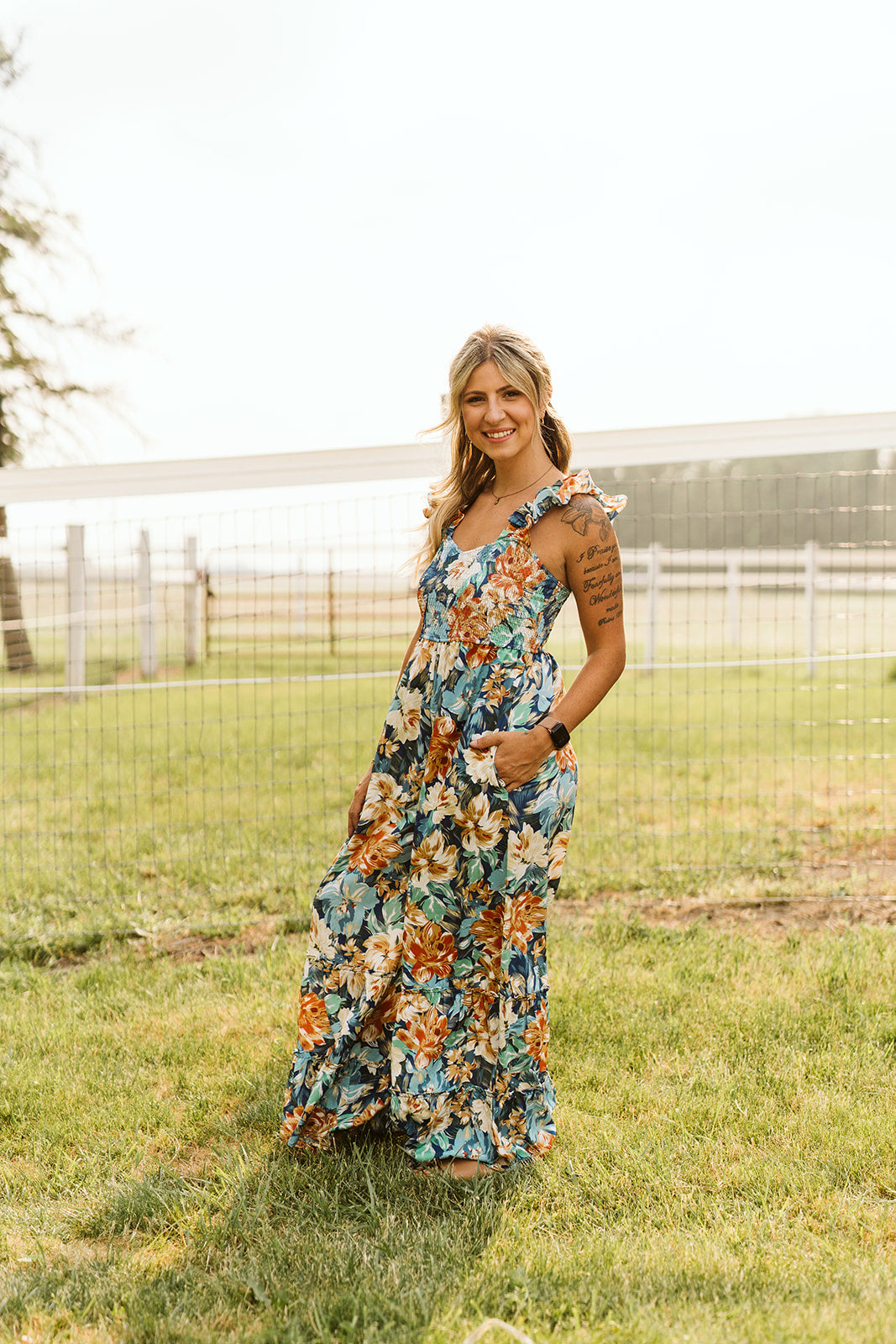 floral wide leg jumpsuit