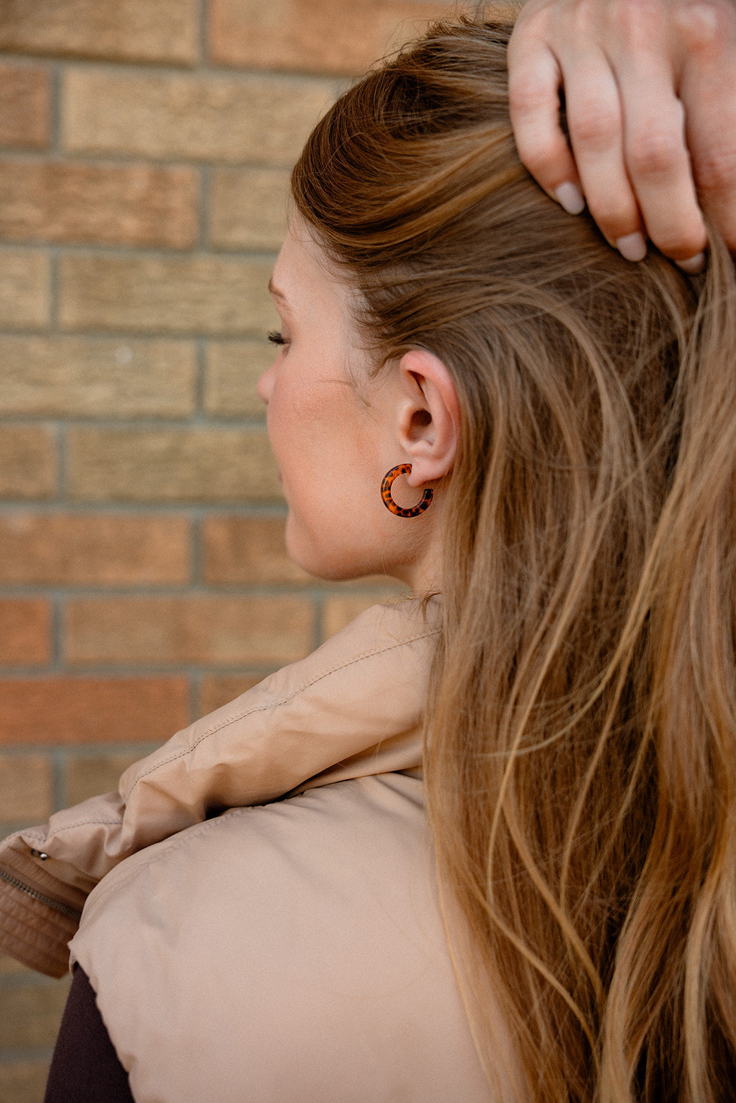 Micro Hoops - Amber Dot