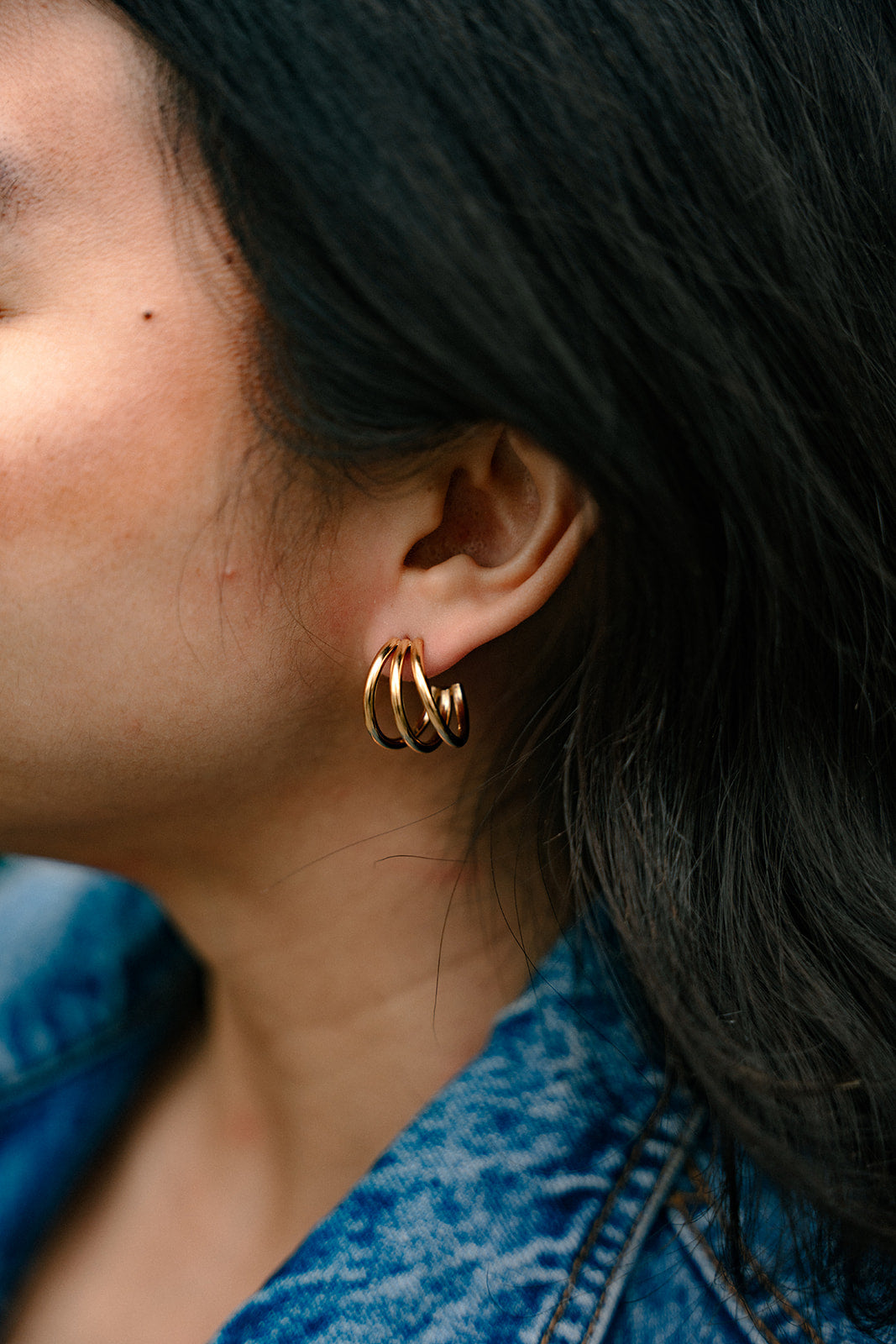 Luxe Treya Hoops - Gold
