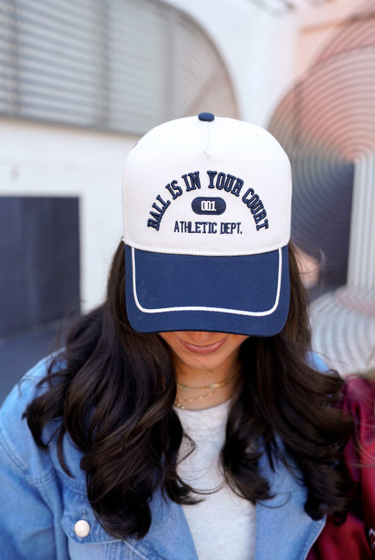 Ball is in your Court - Navy Vintage Trucker Hat