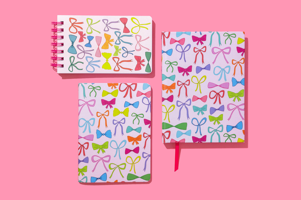 Colorful Bows Spiral Top Notebook