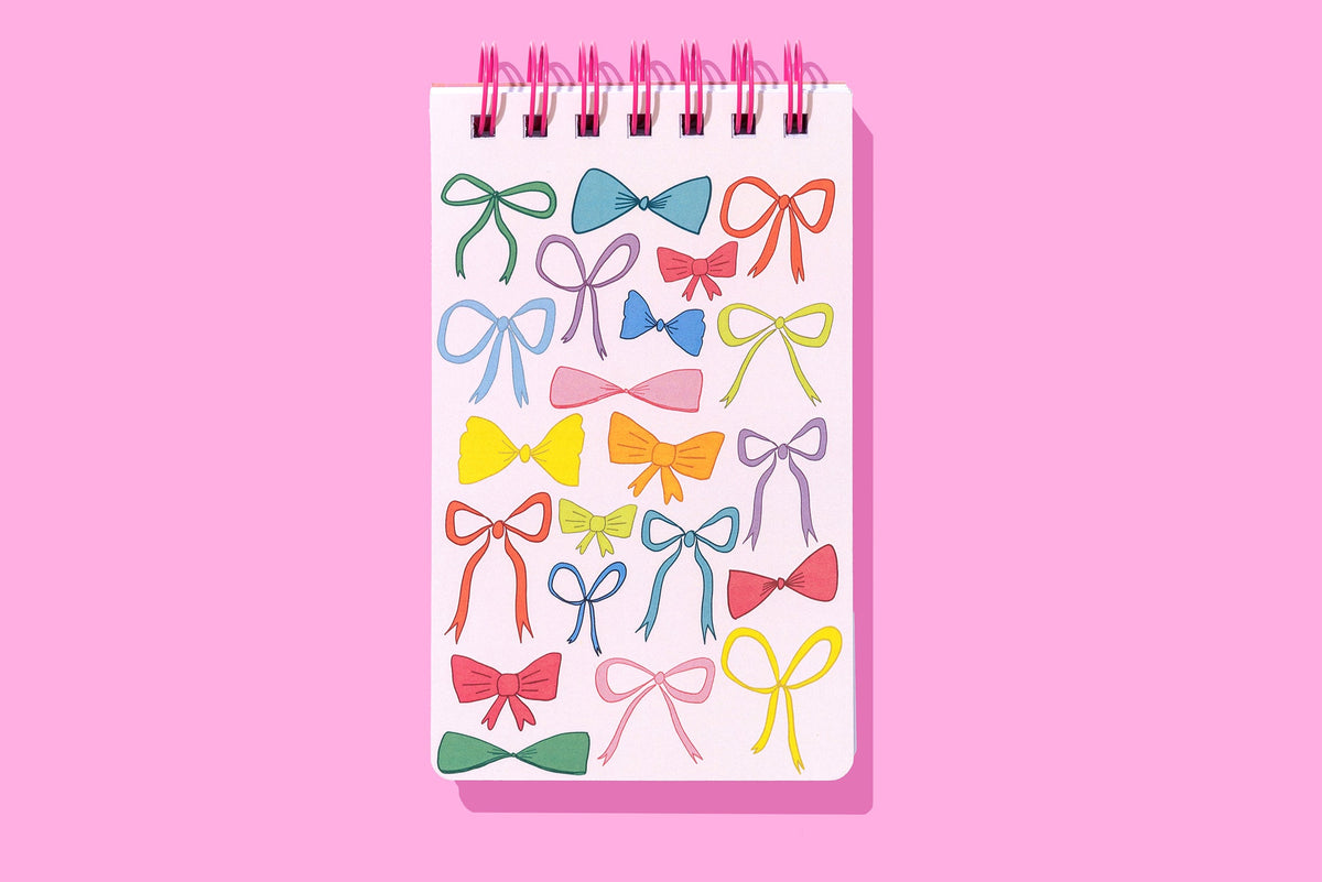 Colorful Bows Spiral Top Notebook
