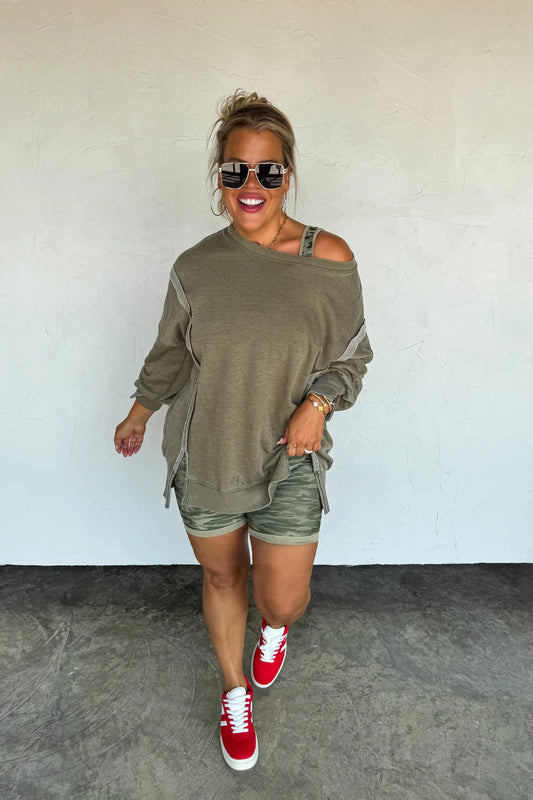 Olive Classic Crew Pullover [[PRE-ORDER]]