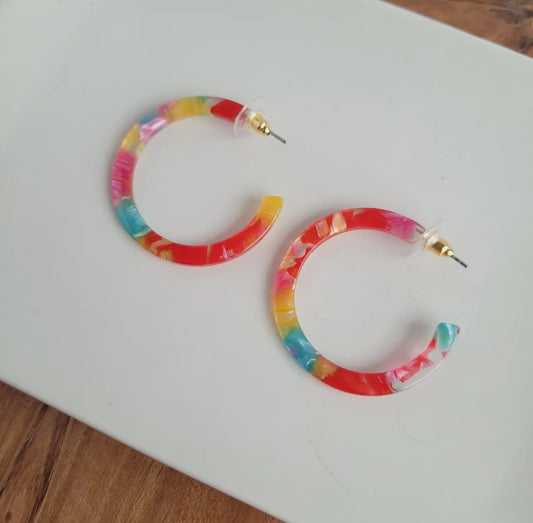 Rainbow Confetti Camy Hoop