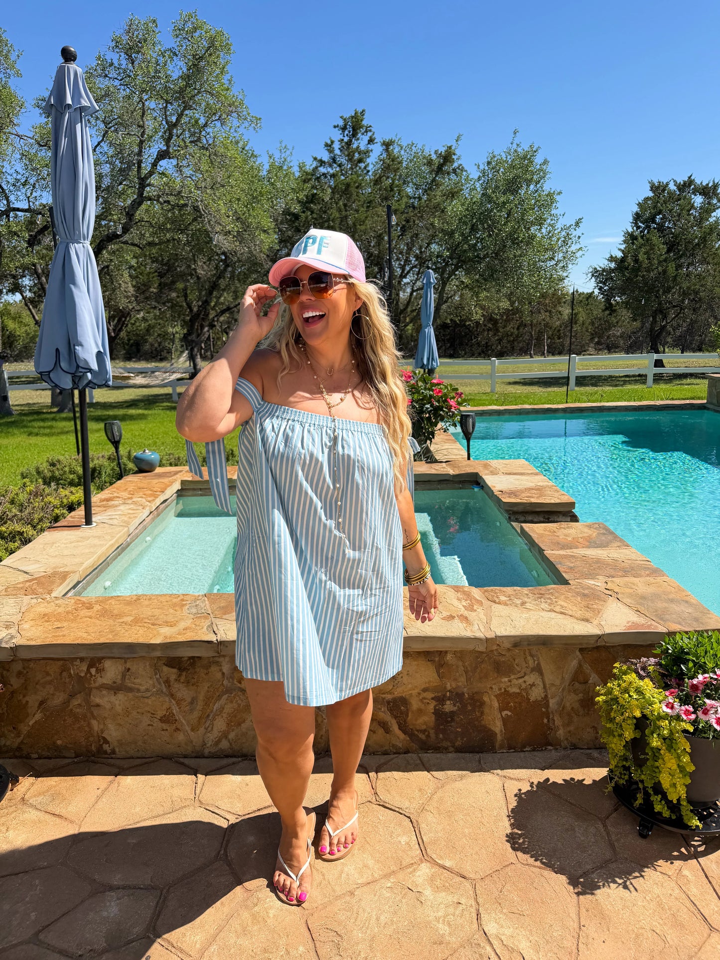 Boardwalk Babe Dress Blue Stripe [[PRE-ORDER]]