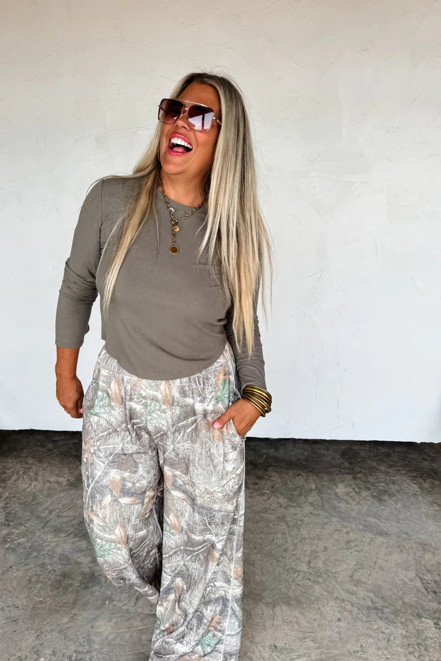 Drift Away Camo Wide Leg Jogger [[PRE-ORDER]]