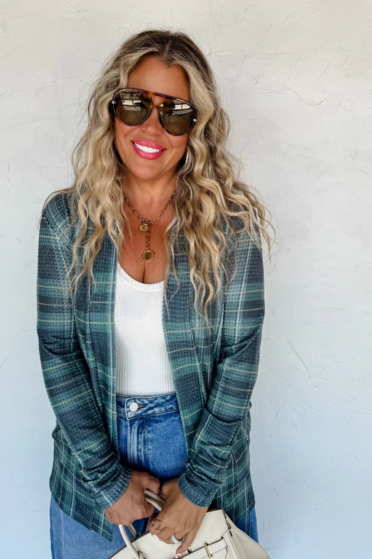 Green Plaid Lola Cardigan [[PRE-ORDER]]