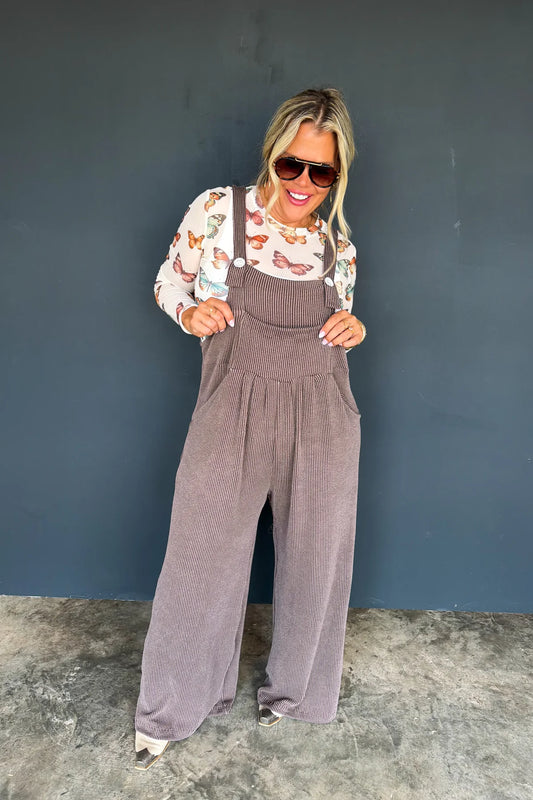 FALL KARLI OVERALLS BROWN