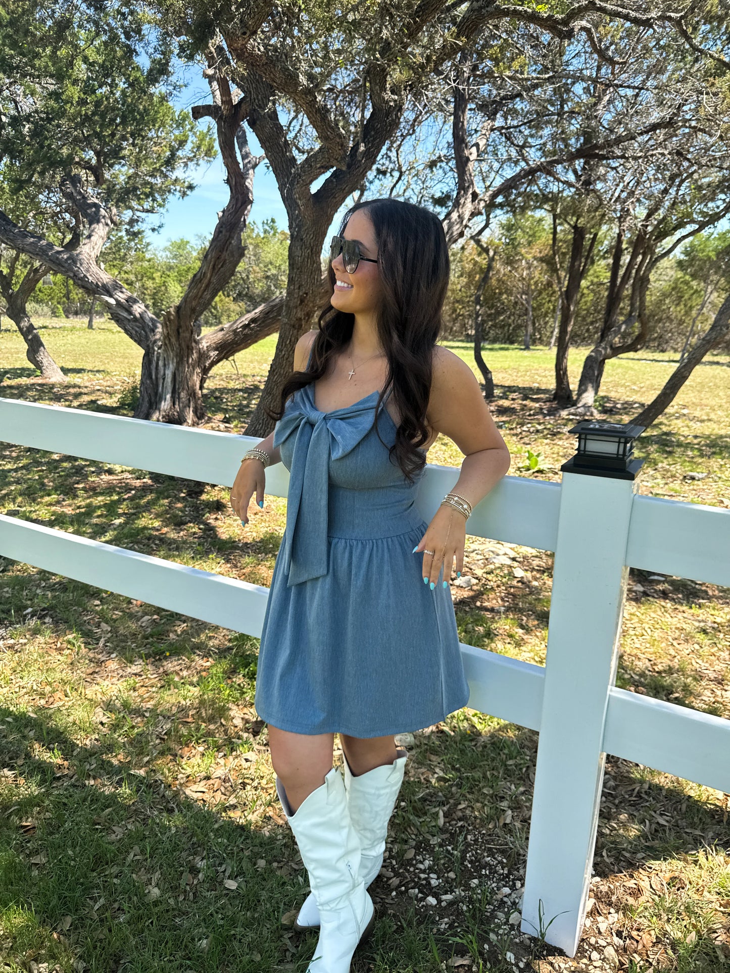 Denim Bow Dress [[[PRE-ORDER]]