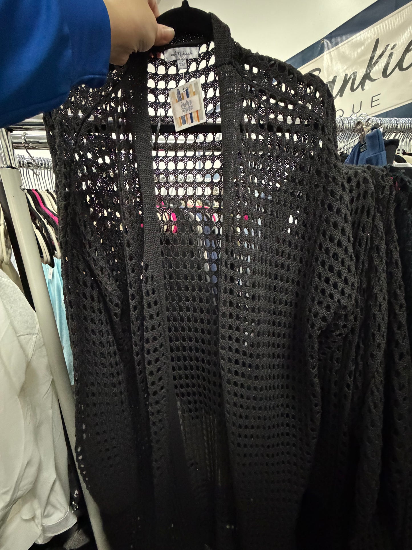 Long Sleeve Sheer Cardigan - 2X & 3X