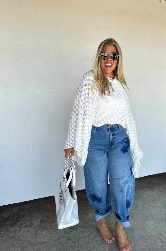 Free Spirit White Bell Sleeve Top