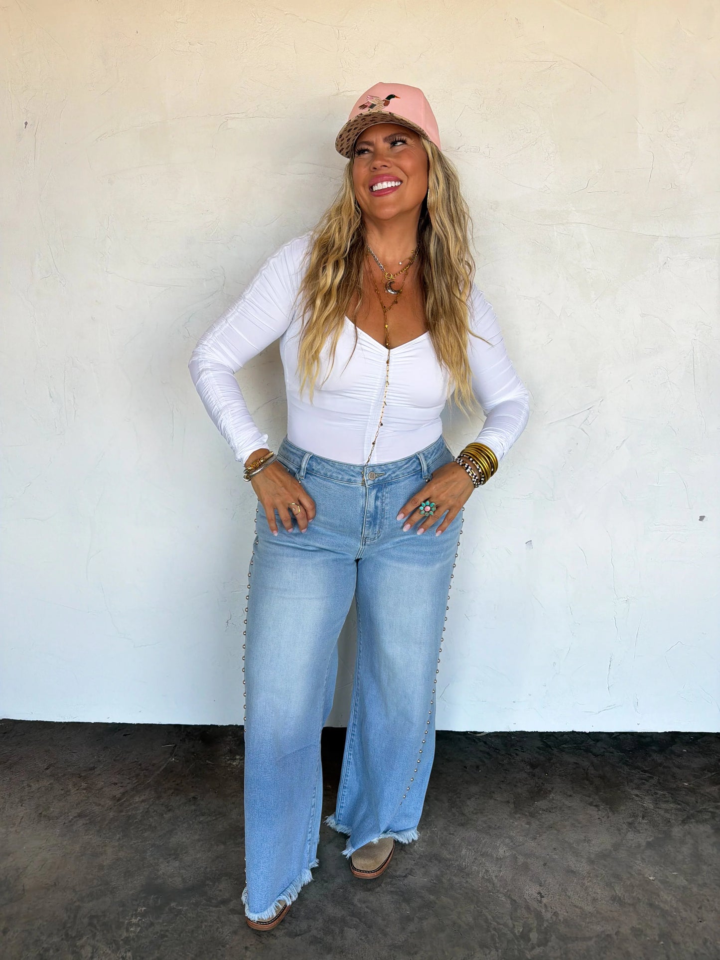 off the grid studded jeans denim non distressed