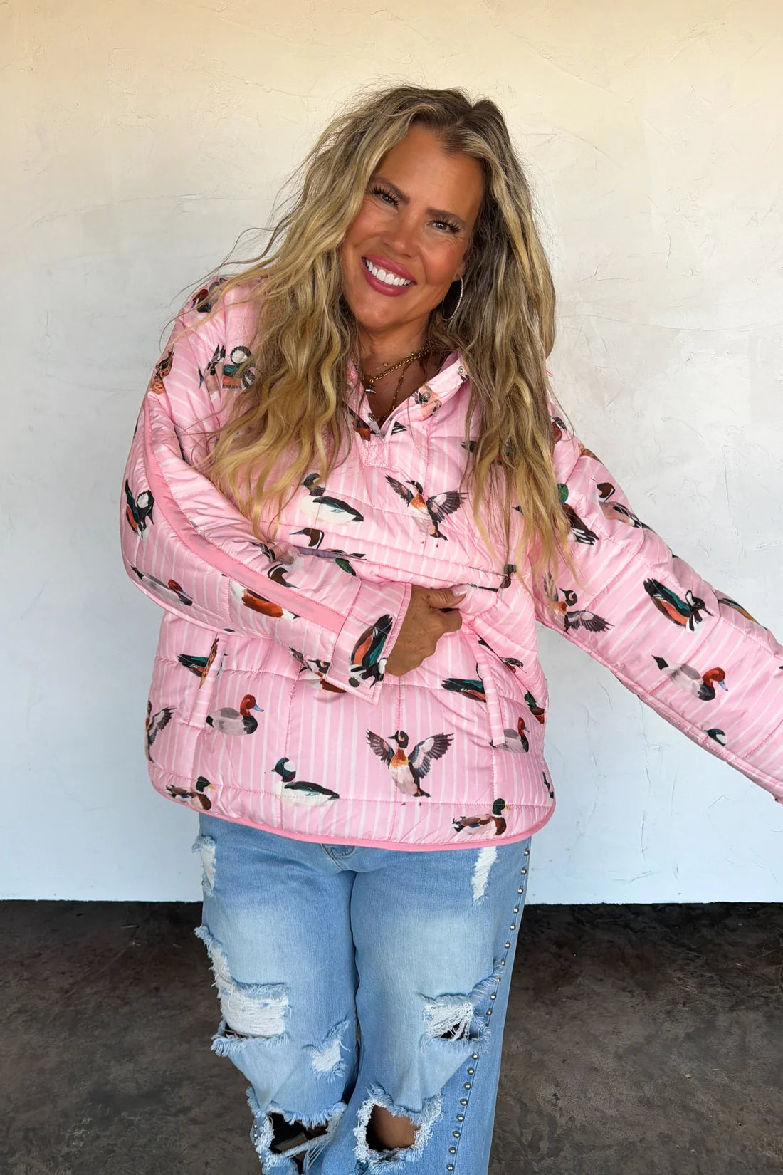 pink duck peyton puffer jacket