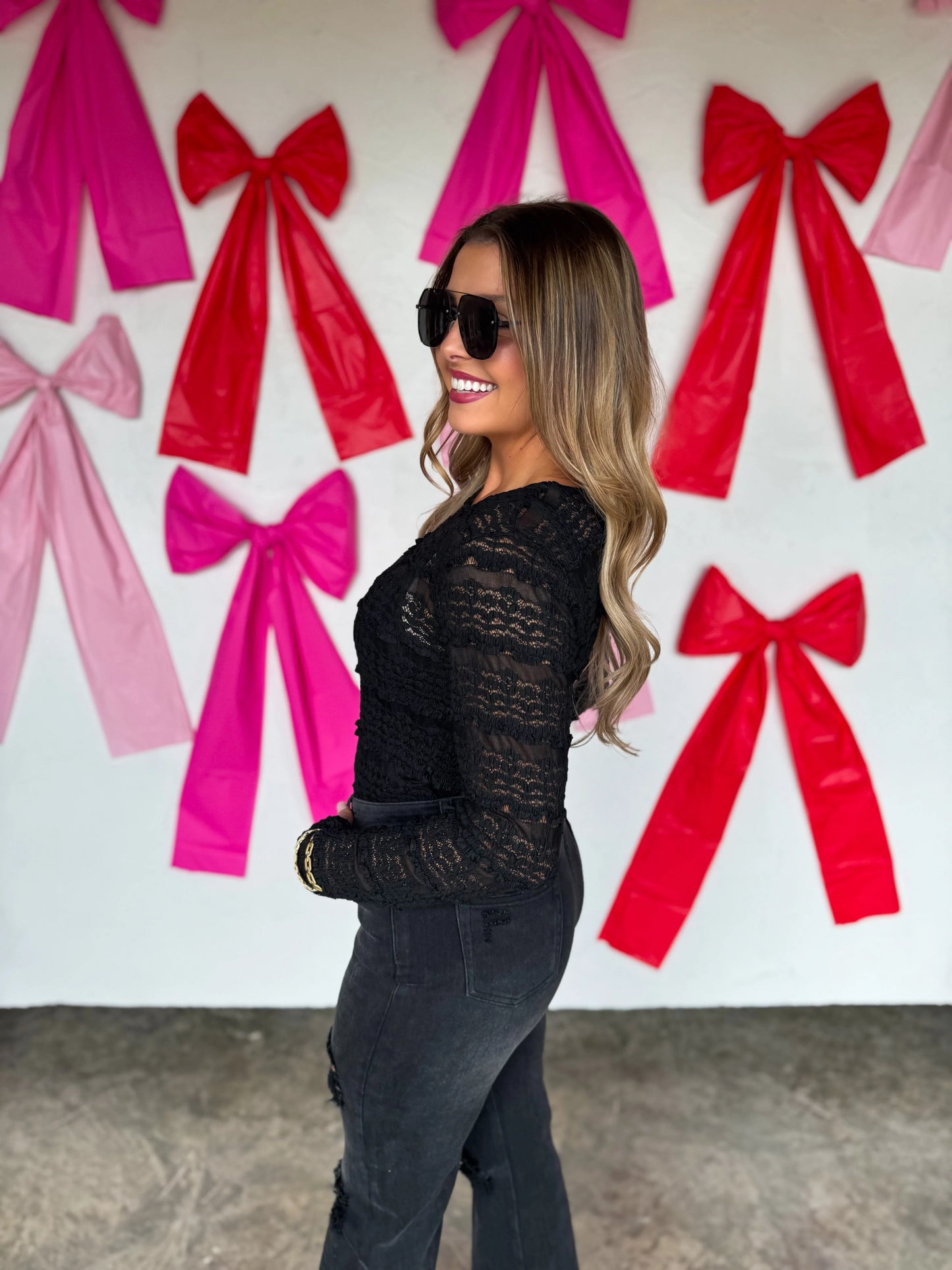 Black Rosalie Lace Top [[PRE-ORDER ETA 1st week of Jan]]