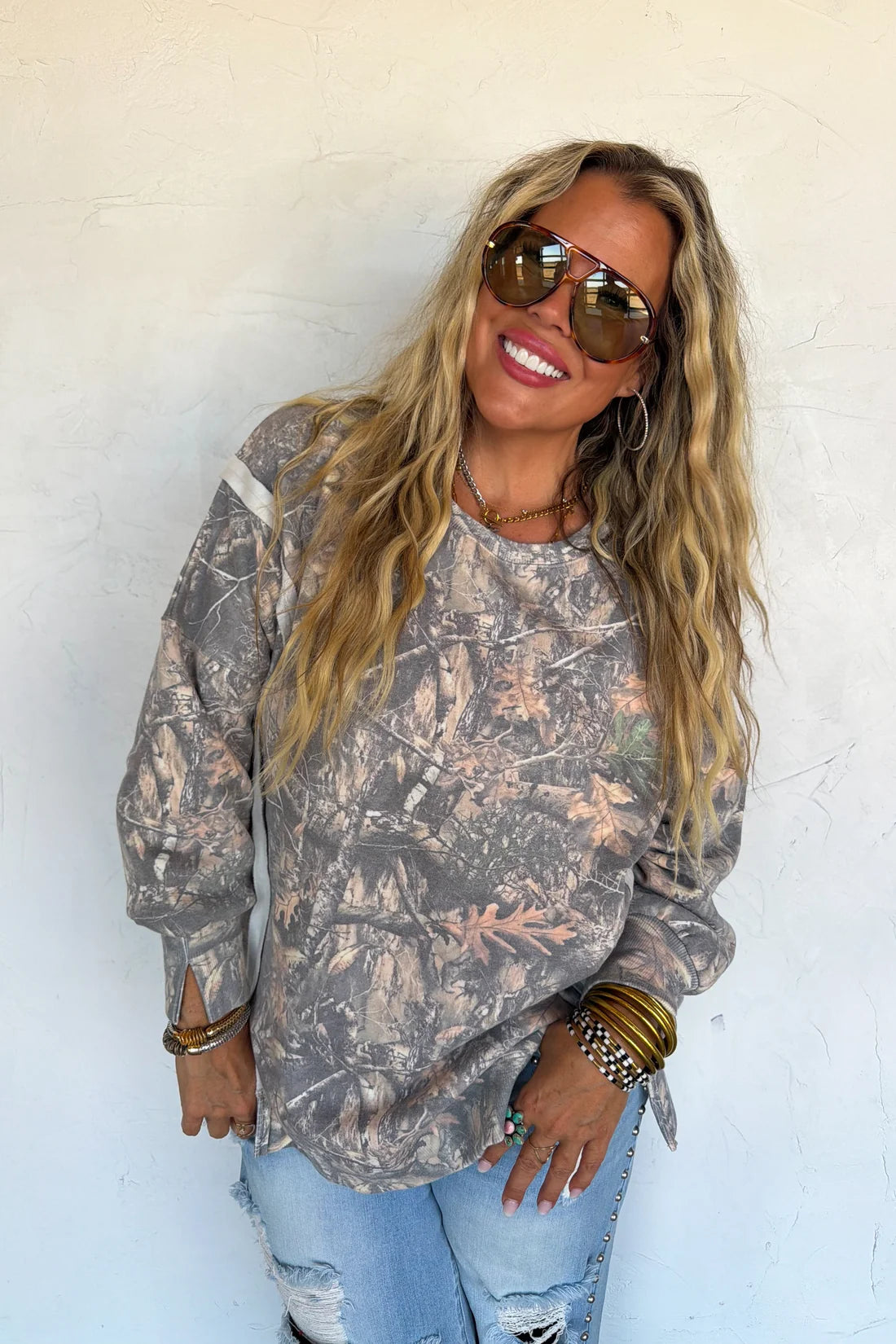 wander camo classic pullover