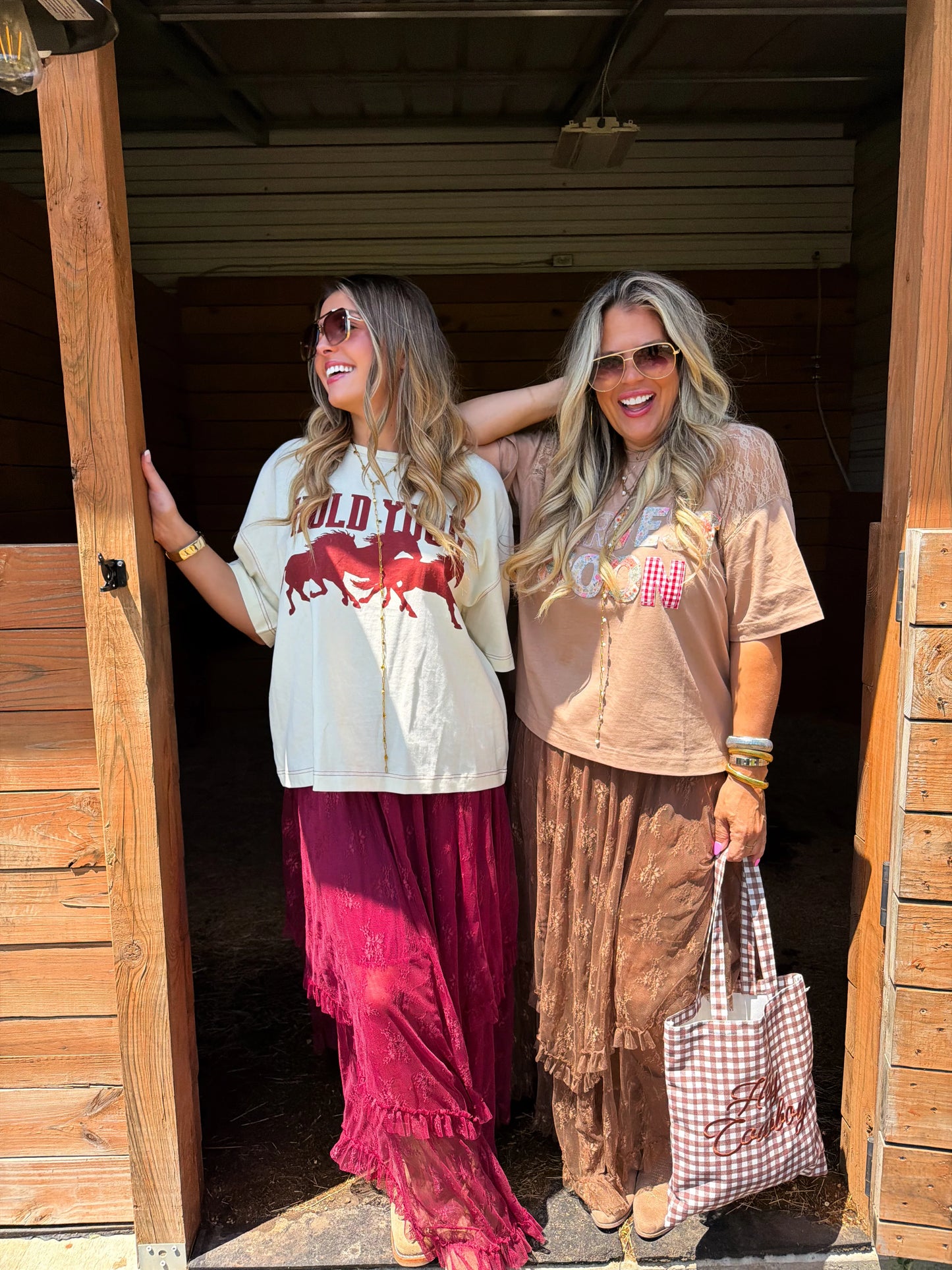 Autumn Blooming Maxi Skirt in Wine