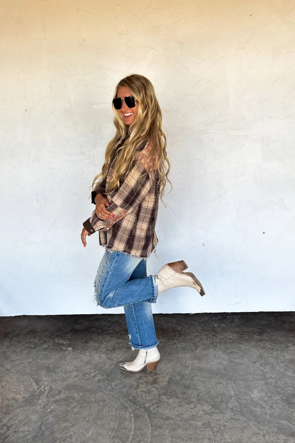 Scarlett Shacket in brown