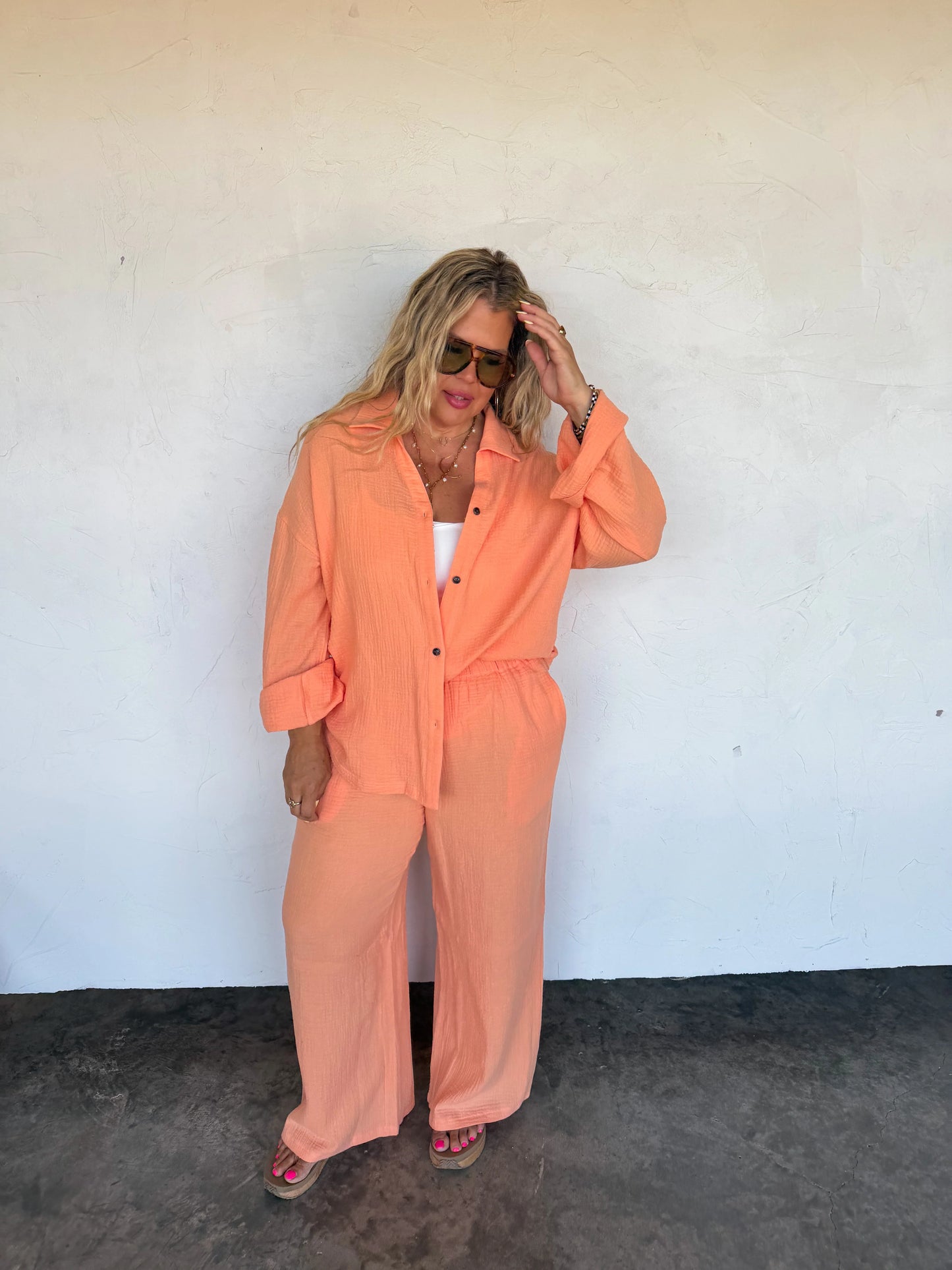 Coral Coastal Breeze Gauze Set [[ETA end of June]]