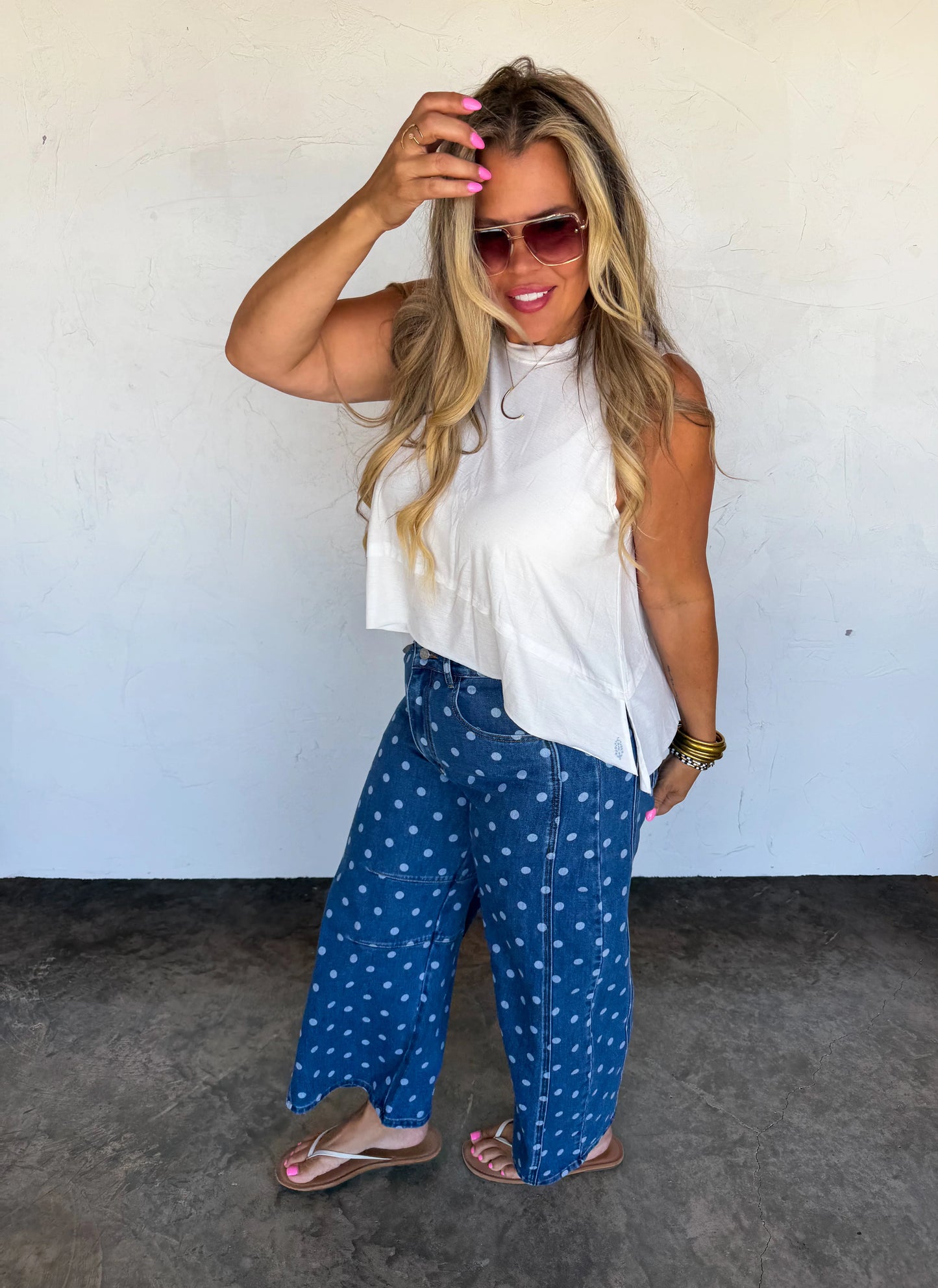 Darling Dot Barrel Jeans [[ETA Early August]]