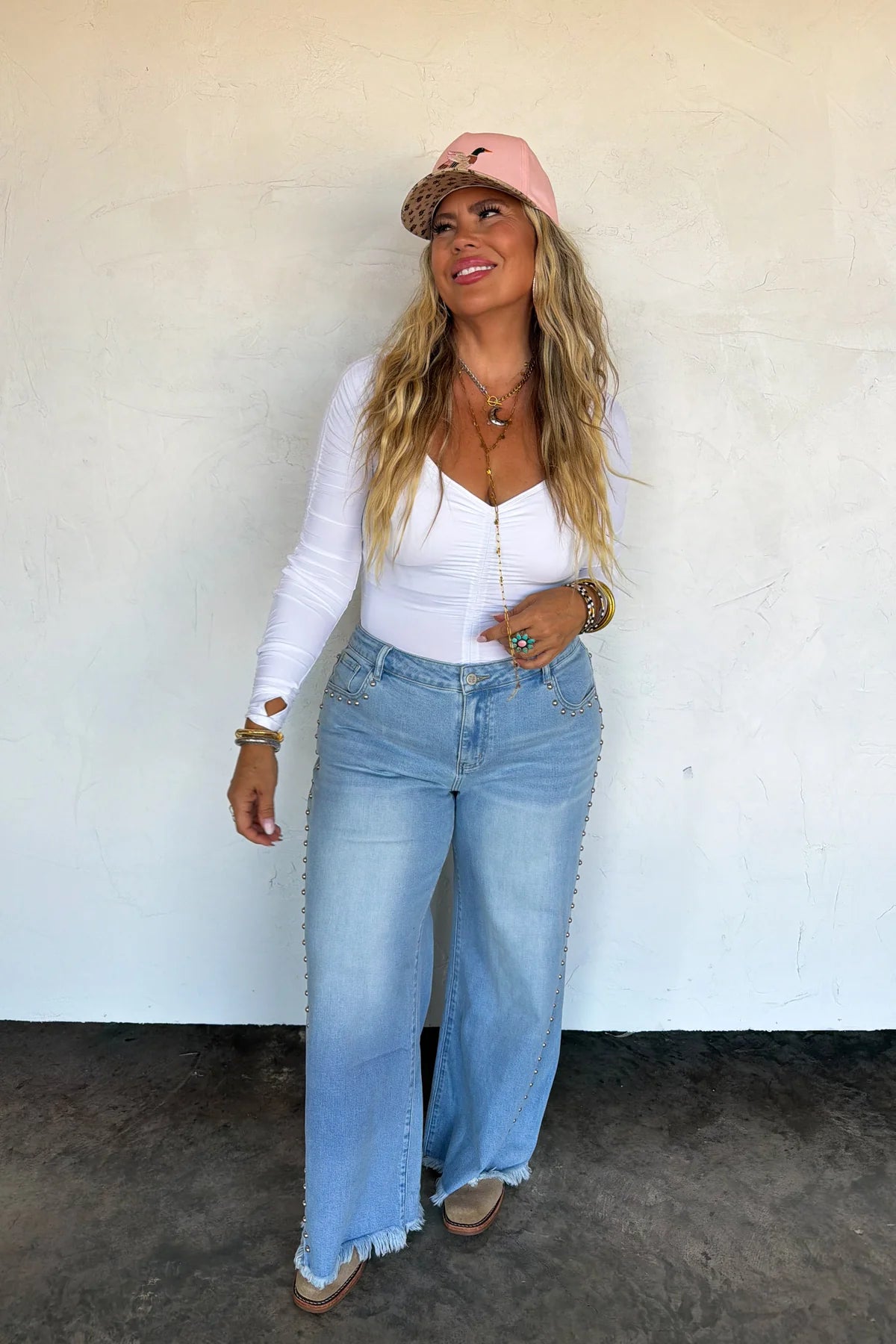 off the grid studded jeans denim non distressed