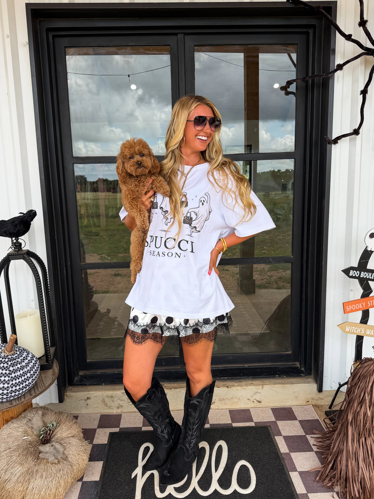 Cosmic Charm Lace Skirt in White