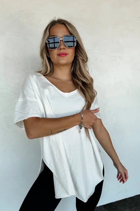White Cotton Boyfriend Tee [[PRE-ORDER]]