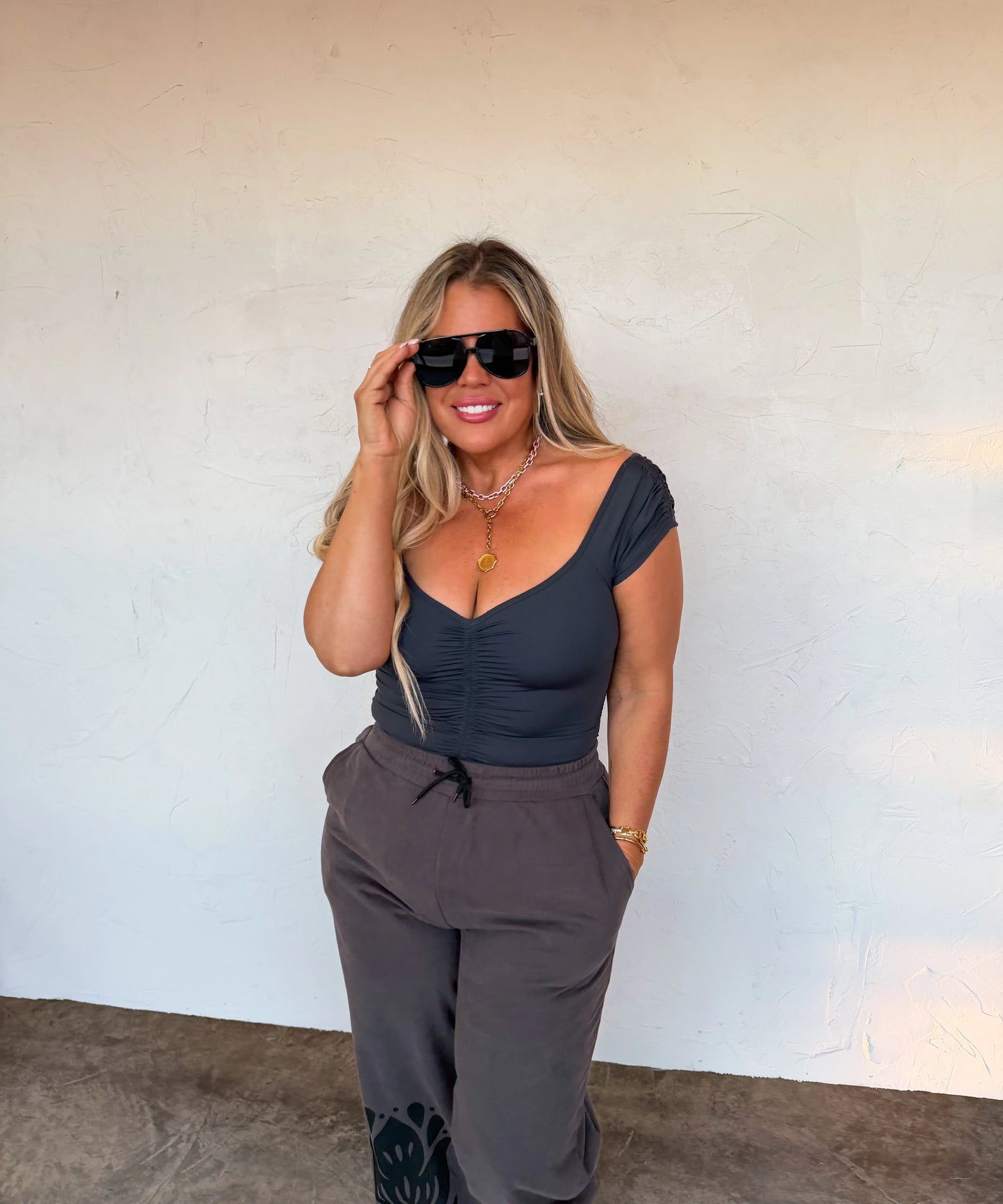 Charcoal Cap Sleeve Top [[PRE-ORDER]]